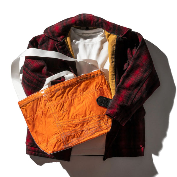 Covered Parachute  Shoulder Bag - Orange