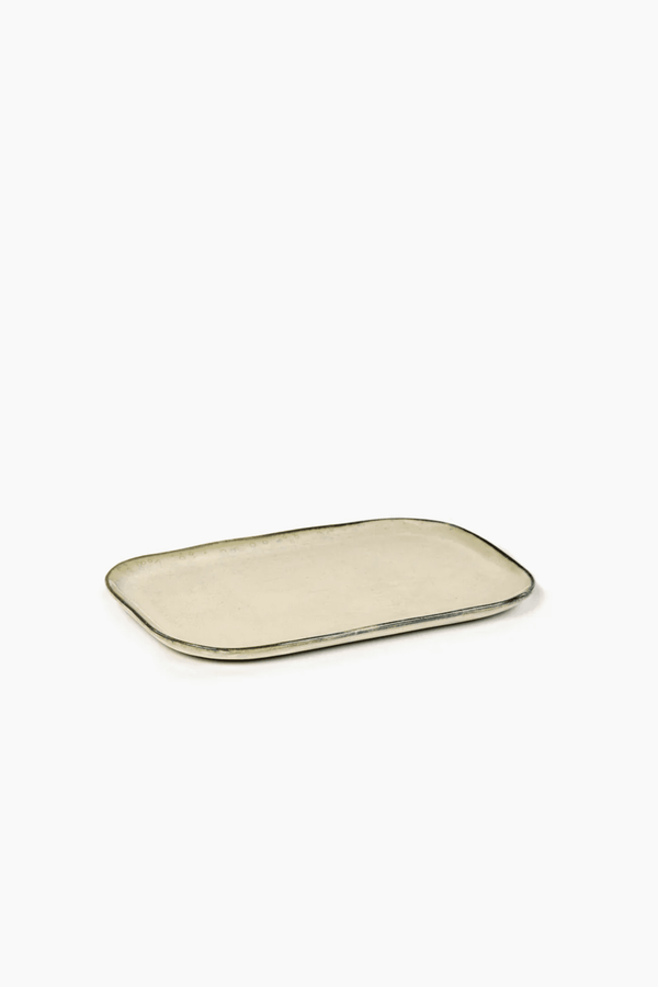 Large Rectangular Plate N°2, Off White