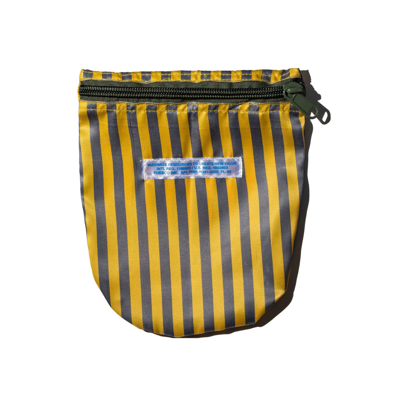 Puebco Canada School Tie Fabric Semicircle Pouch - Yellow X Gray | Drake General Store