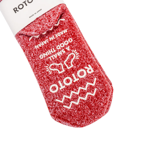 Double Face Room Socks "Thermo Fleece" - Red