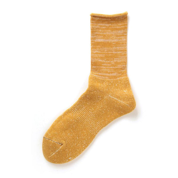 Washi Pile Crew Socks - Yellow