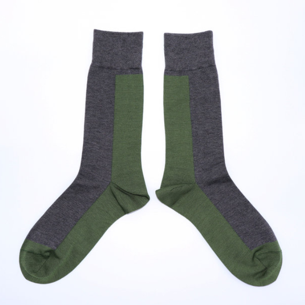 Very Velour Socks - Charcoal/Olive