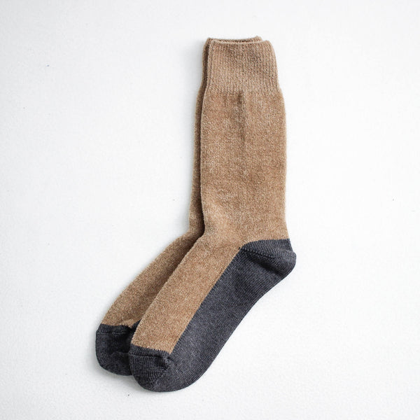 Very Velour Socks - Beige/Black